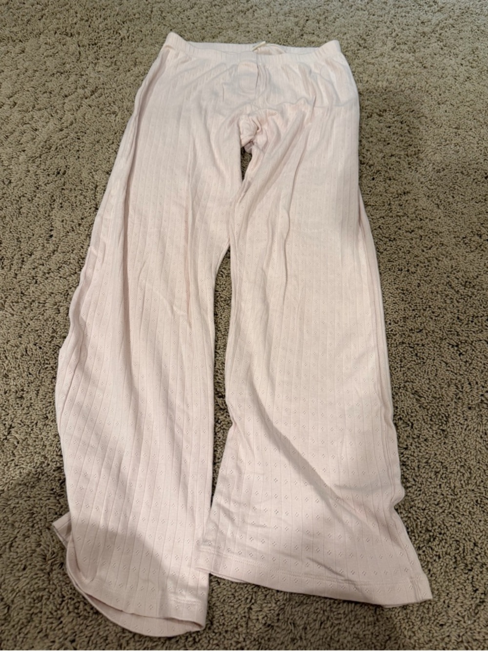 Brandy Melville Pink Pointelle pajama pants